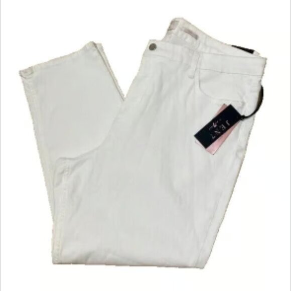 JEN7 by 7 for All Mankind Women's Slim Straight White Jean Pants Size 14 - Picture 3 of 9